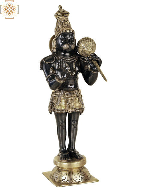 21" Sankat Mochan Hanuman Ji Brass Statue | Indian Handcrafted Idol