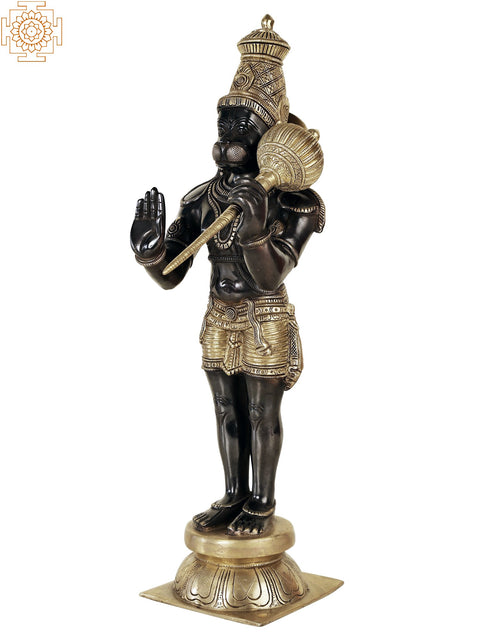 21" Sankat Mochan Hanuman Ji Brass Statue | Indian Handcrafted Idol