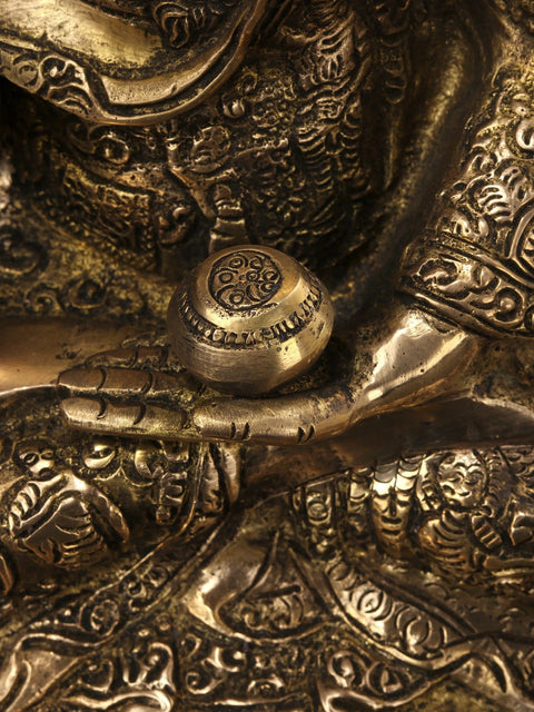 12" Brass Gautam Buddha Statue Preaching His Dharma | Handmade | Made in India