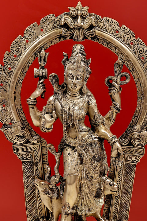 20" Ardhanarishvara (Shiva Shakti) | Brass Ardhanarishvara | Brass Statue | Handmade | Made In India