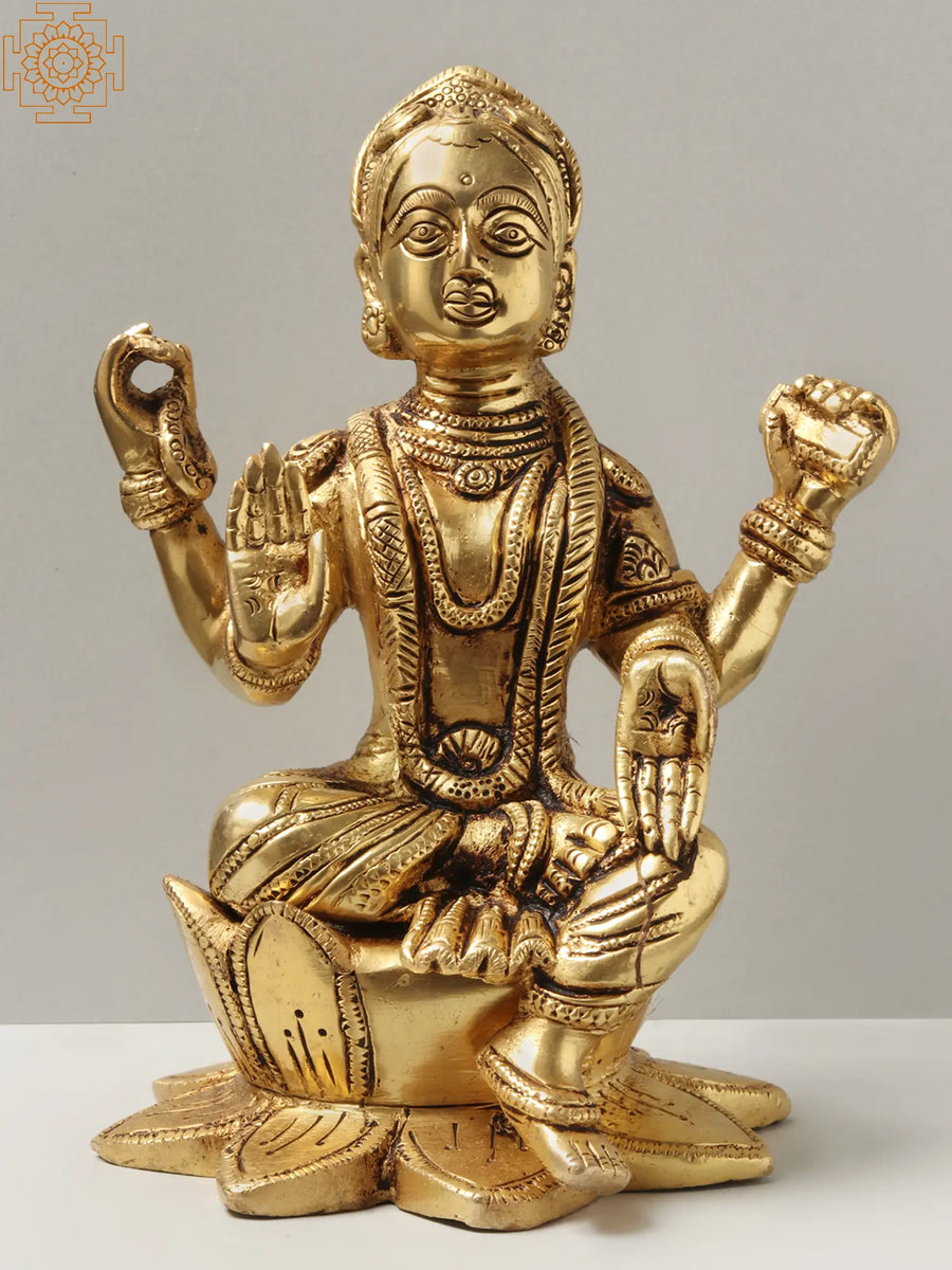 7" Brass Bala Tripura Sundari Handcrafted Statue