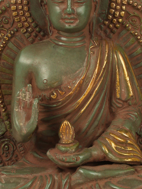 10" Tibetan Buddhist Deity Medicine Buddha | Brass Buddha | Brass Statue | Handmade | Made In India