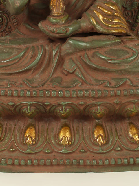 10" Tibetan Buddhist Deity Medicine Buddha | Brass Buddha | Brass Statue | Handmade | Made In India