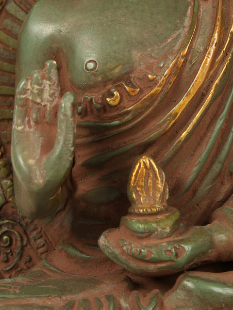 10" Tibetan Buddhist Deity Medicine Buddha | Brass Buddha | Brass Statue | Handmade | Made In India