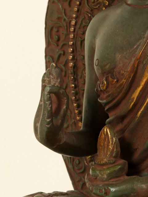 10" Tibetan Buddhist Deity Medicine Buddha | Brass Buddha | Brass Statue | Handmade | Made In India