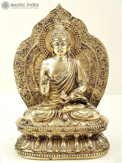 10" Tibetan Buddhist Deity Medicine Buddha | Brass Buddha | Brass Statue | Handmade | Made In India