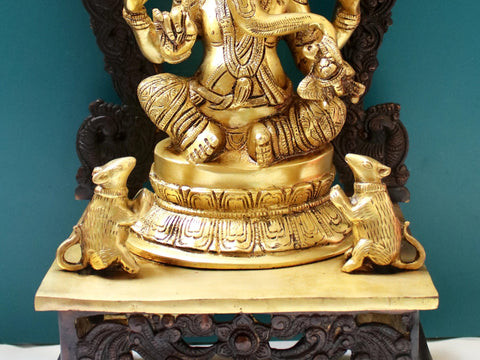 20" Sitting Lord Ganesha | Brass Lord Ganesha