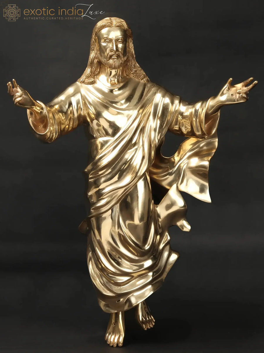 20" Superfine Brass Jesus Christ Wall Hanging Idol