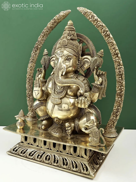 22" Handmade Bhagawan Ganesha with Arch
