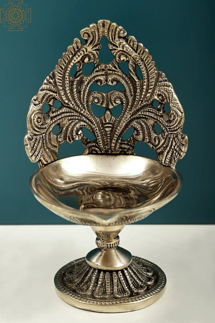 6" Handmade Brass Decorative Diya Lamp for Home Decor
