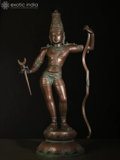 23" Lord Rama Handmade Brass Statue for Home Decor