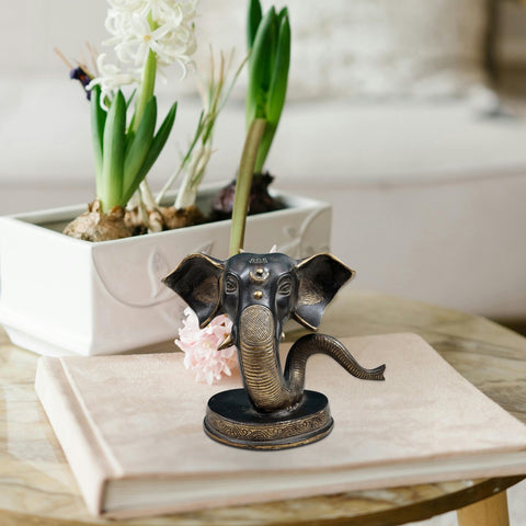 6" Stylized Ganesha Face | Handmade