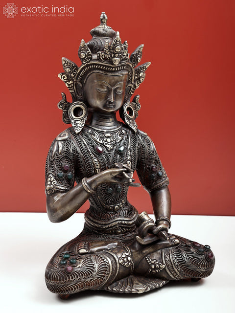 14" Superfine Primordial Buddha with Filigree Work | Handmade