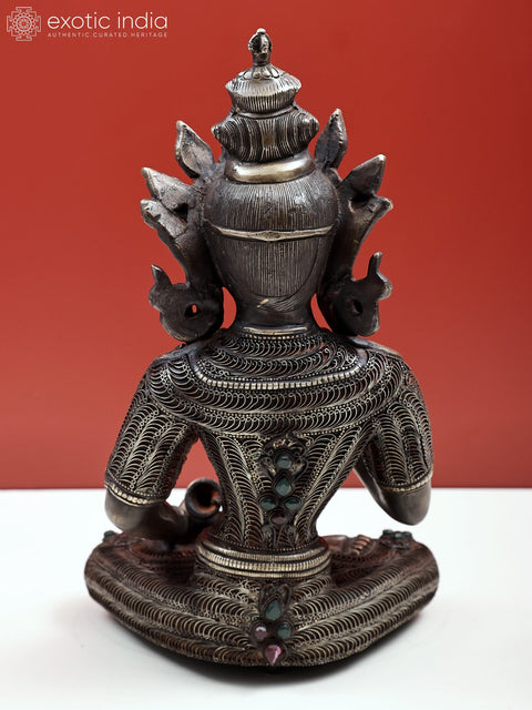 14" Superfine Primordial Buddha with Filigree Work | Handmade
