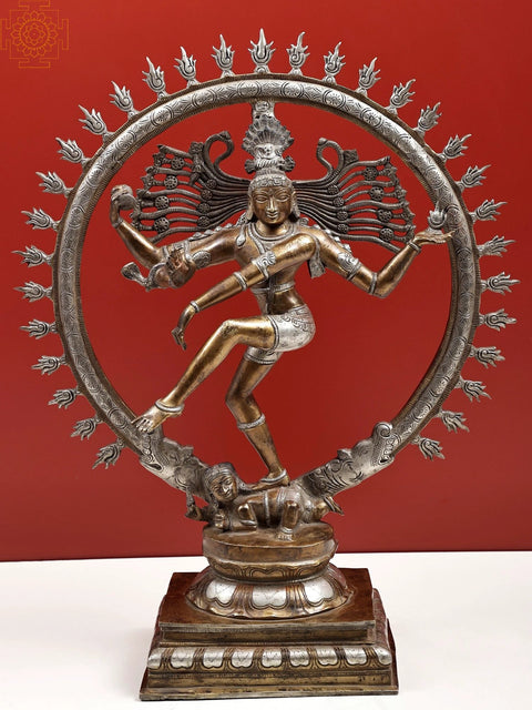 22" Nataraja Brass Statue | Handmade Dancing Shiva Idol