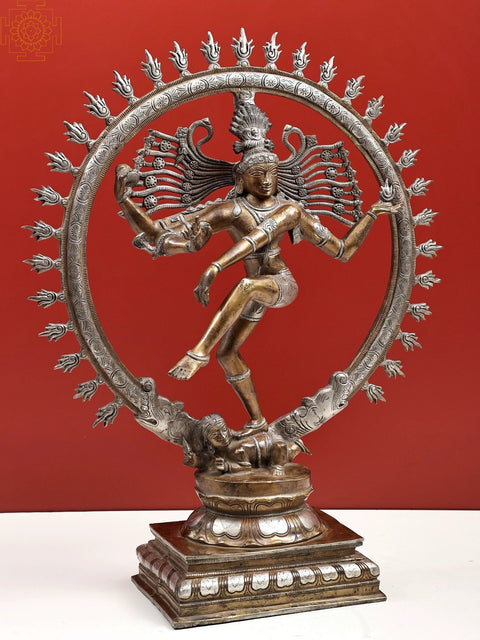 22" Nataraja Brass Statue | Handmade Dancing Shiva Idol