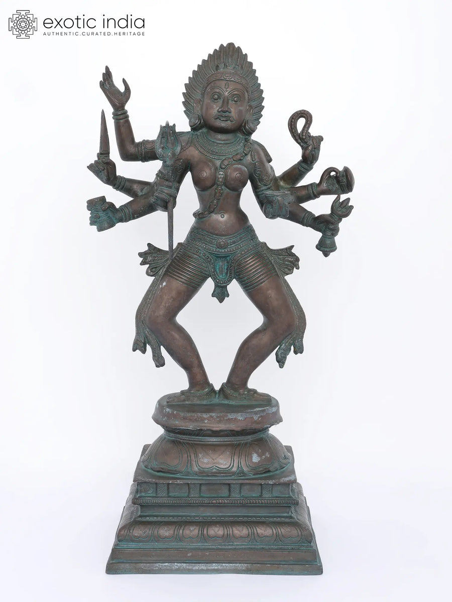 Bhairavi Goddess Kali Brass Statue Handmade