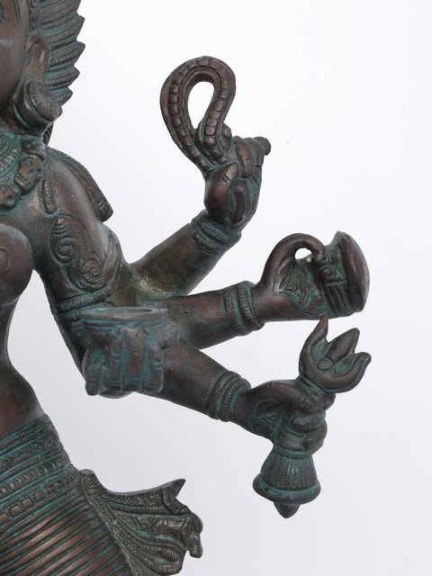 Bhairavi- Goddess Kali as the consort of Kal Bhairava| Brass Statue | Handmade