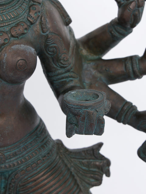 Bhairavi- Goddess Kali as the consort of Kal Bhairava| Brass Statue | Handmade