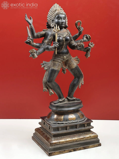 Bhairavi- Goddess Kali as the consort of Kal Bhairava | Handmade Brass Statue