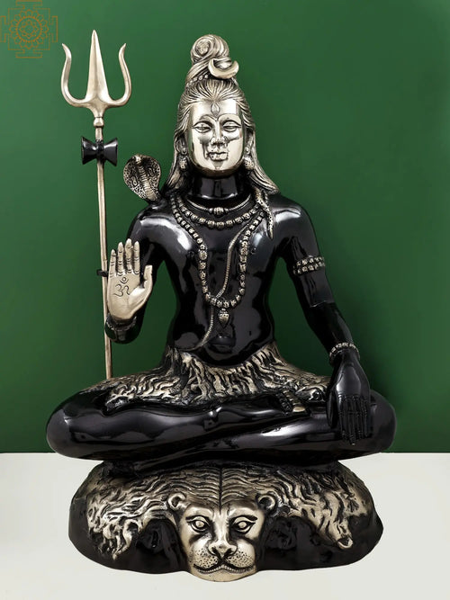 22" Handmade Bhagawan Shiva Brass Statue