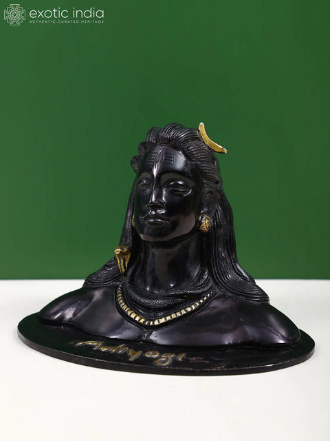 6" Adiyogi Shiva (Shankara) In Brass | First Yogi | Source of Yoga | Made In India