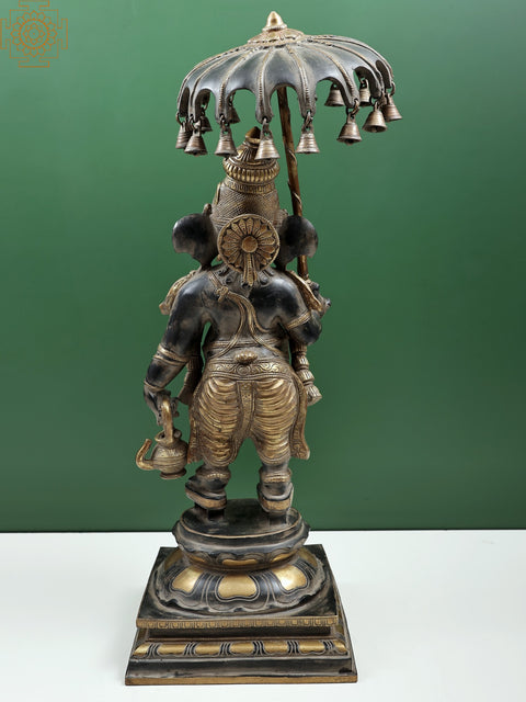 25" Umbrella Ganesha with Kamandal | Handmade