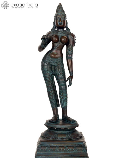 24" Devi Uma Handmade Brass Statue for Pooja