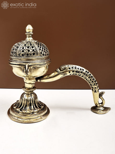 9" Brass Incense Burner | Handmade