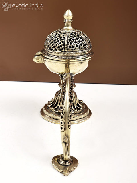 9" Brass Incense Burner | Handmade