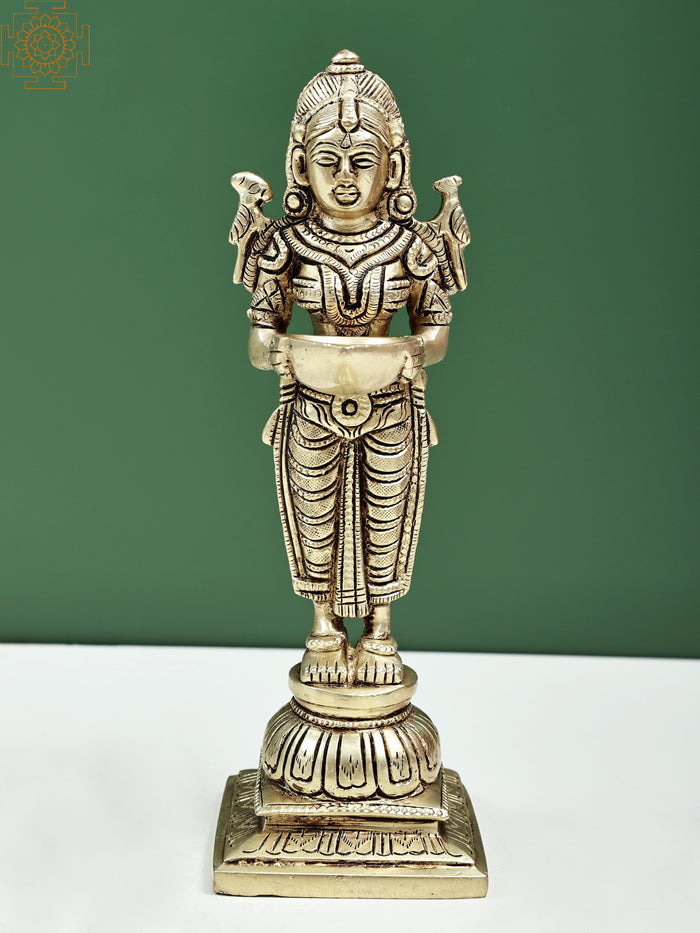 8" Deep Lakshmi | Paavai Vilakku | Handmade
