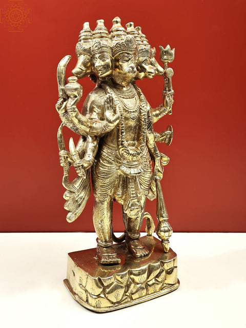 18" Panchamukha Hanuman | Brass Statue | Handmade