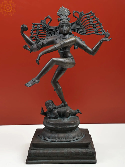 19" Brass Nataraja Shiva Tandava Handmade Statue