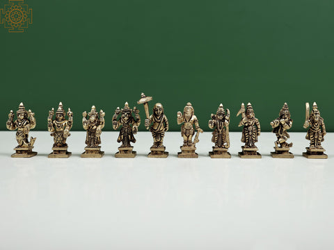 2.5" Dashavatar - Ten Incarnation of Lord Vishnu | Handmade