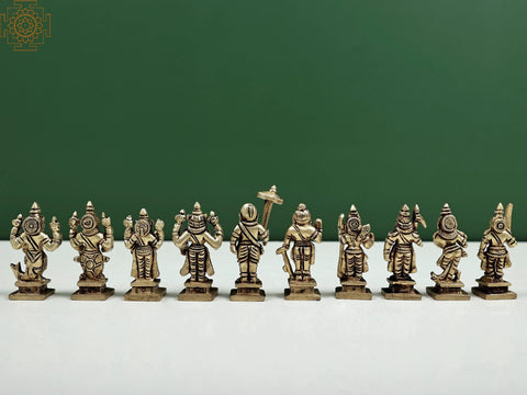 2.5" Dashavatar - Ten Incarnation of Lord Vishnu | Handmade