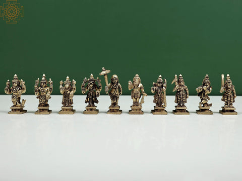 2.5" Dashavatar - Ten Incarnation of Lord Vishnu | Handmade