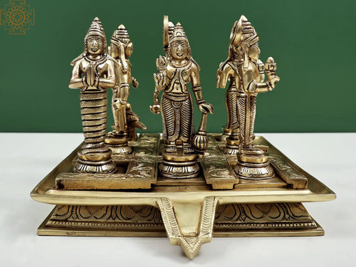 6.5" Navagraha Nine Planets Brass Statue Handmade