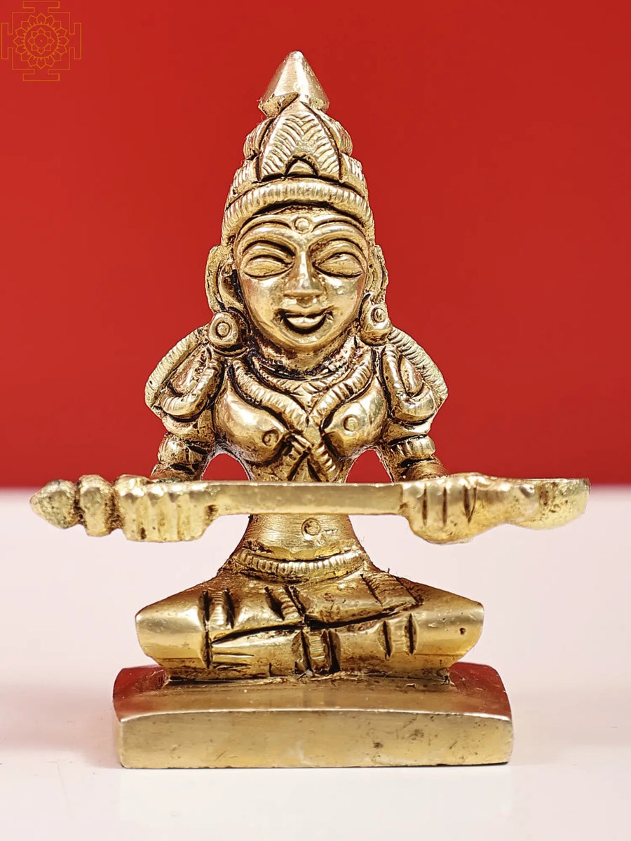 2" Goddess Annapurna Handmade Brass Statue