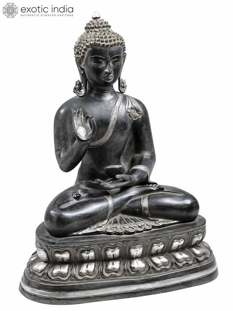 24" Gautam Buddha Preaching His Dharma | Brass Buddha Idol