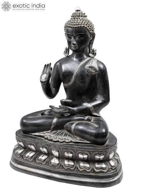 24" Gautam Buddha Preaching His Dharma | Brass Buddha Idol