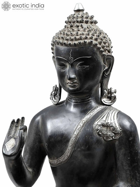 24" Gautam Buddha Preaching His Dharma | Brass Buddha Idol