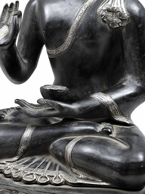 24" Gautam Buddha Preaching His Dharma | Brass Buddha Idol