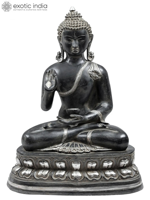 24" Gautam Buddha Preaching His Dharma | Brass Buddha Idol