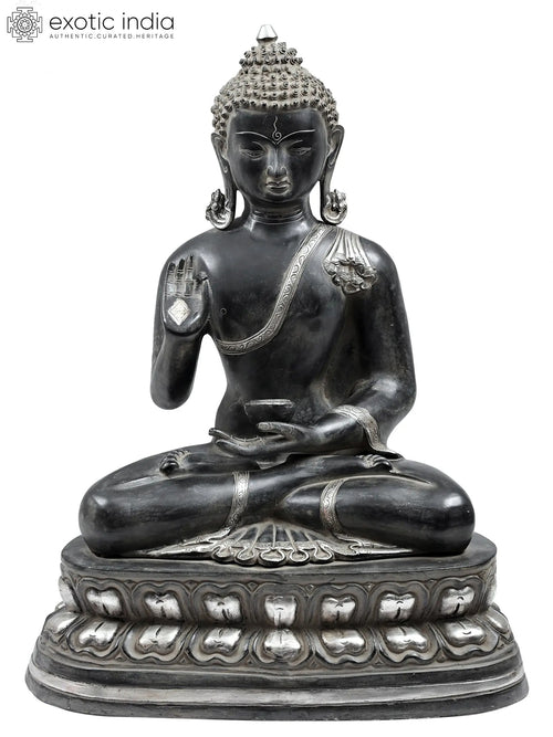 24" Gautam Buddha Preaching Dharma Brass Statue Handmade