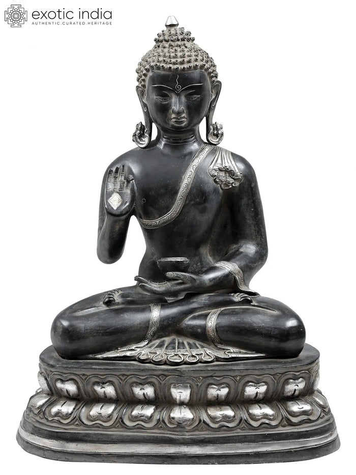 24" Gautam Buddha Preaching Dharma Brass Statue Handmade