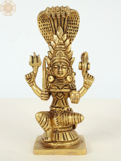 4" Mariamman Brass Statue Handmade South Indian Goddess Durga