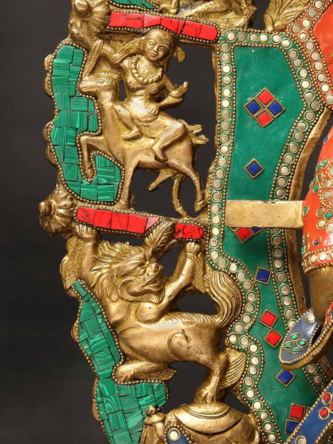 27" The Future Buddha Maitreya - Tibetan Buddhist with Inlay Work | Handmade