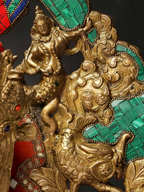 27" The Future Buddha Maitreya - Tibetan Buddhist with Inlay Work | Handmade