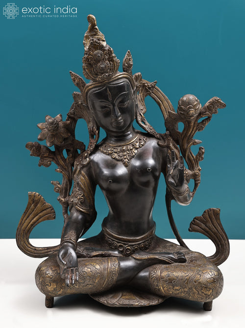 17" Goddess White Tara Brass Statue Handmade