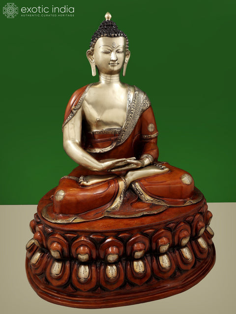 36" Large Fine Quality Buddha in Dhyana Mudra | Handmade